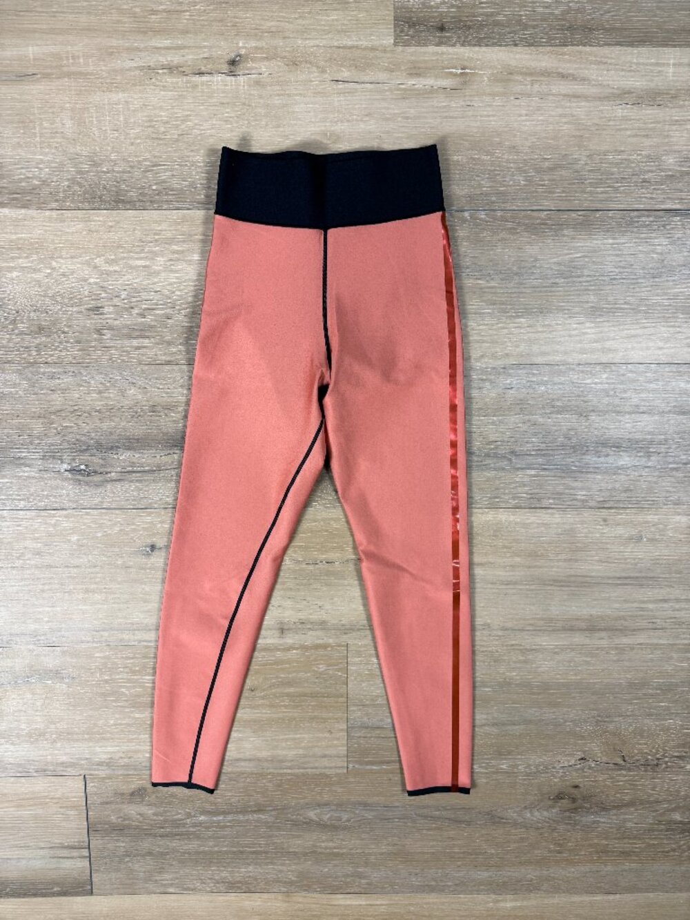 Ultracor Coral Black Metallic Stripe Leggings | S
